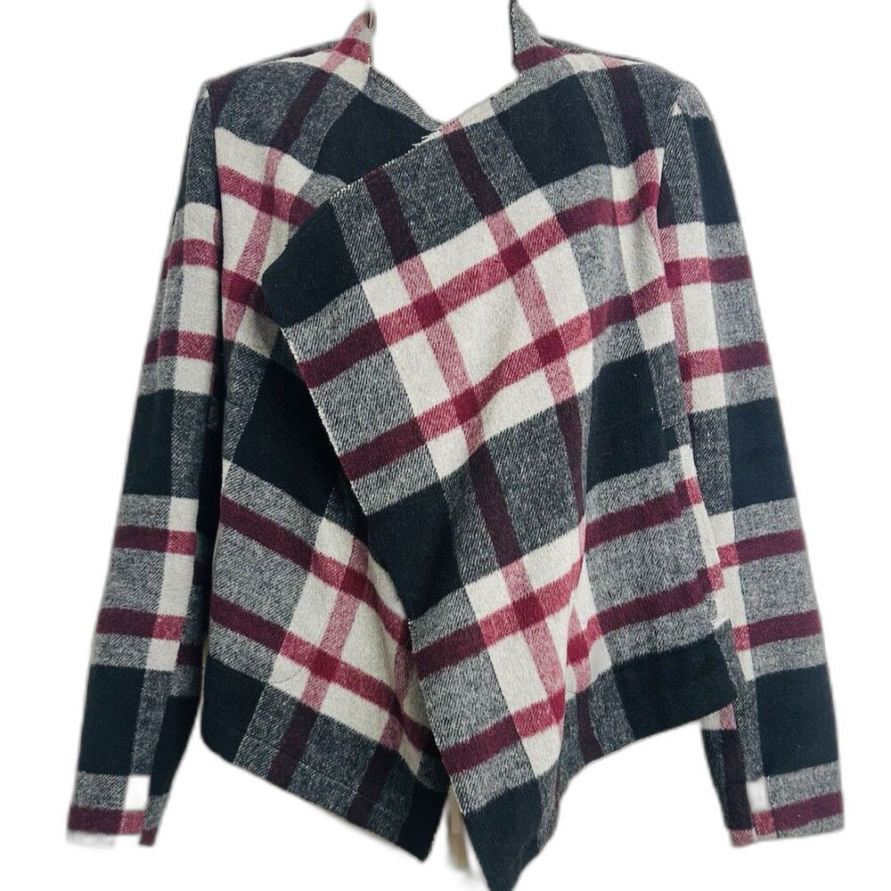 Cupcakes & Cashmere Wool Blended Asymmetrical Oxford Tailored Blazer-Sachet S